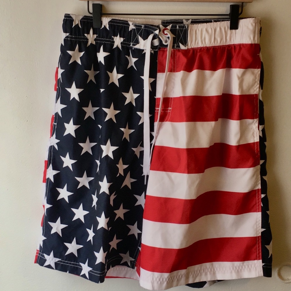 Men’s American Flag Swim Trunks